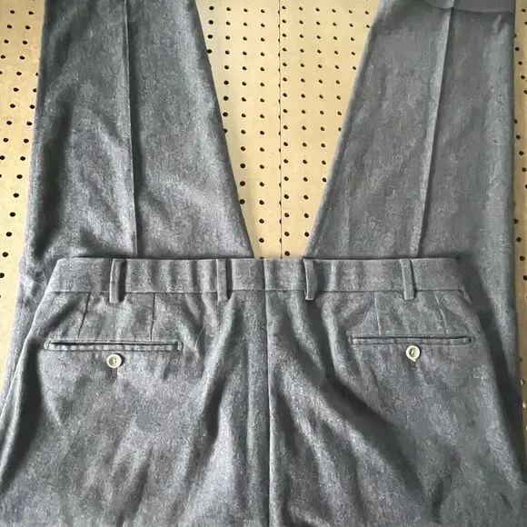 Hiltl The Ultimate Trousers Flannel Wool Blend Pants Romania Gray Size 38x30 Men